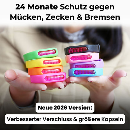 Mücken-Abwehrband - Schütze dich bis zu 24 Monate vor Mückenstichen – ganz ohne Chemie