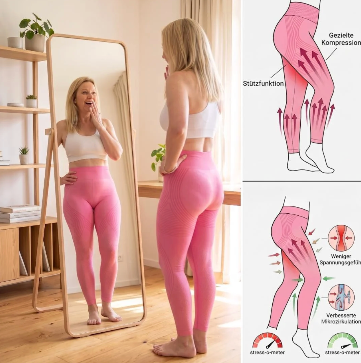 Kompressionsleggings mit Kalorien-Boost und Haut Straffung