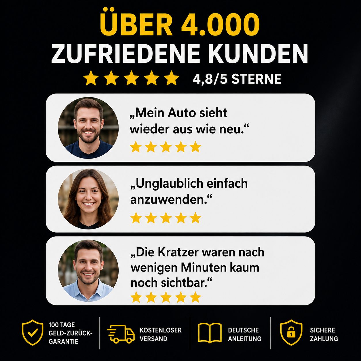Kratzer einfach wegwischen mit NanoPolix™ — ohne Werkstatt, ohne Kosten