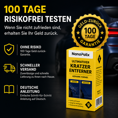 Kratzer einfach wegwischen mit NanoPolix™ — ohne Werkstatt, ohne Kosten
