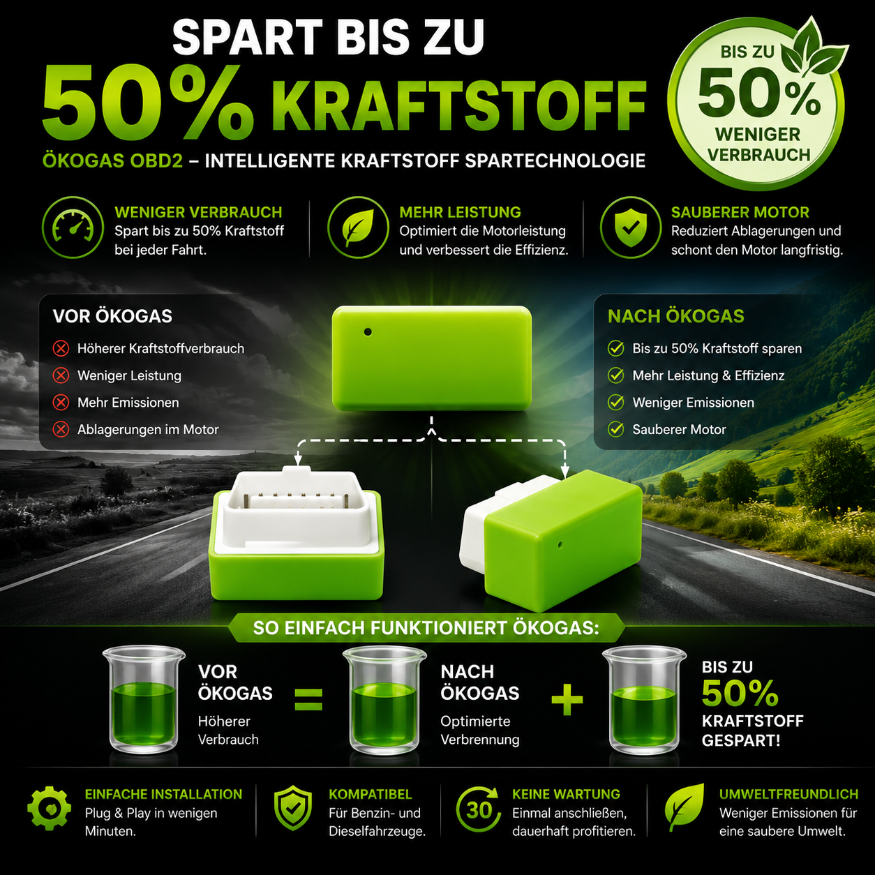 Halbieren Sie Ihre Tankkosten mit ÖkoGas™ - V6