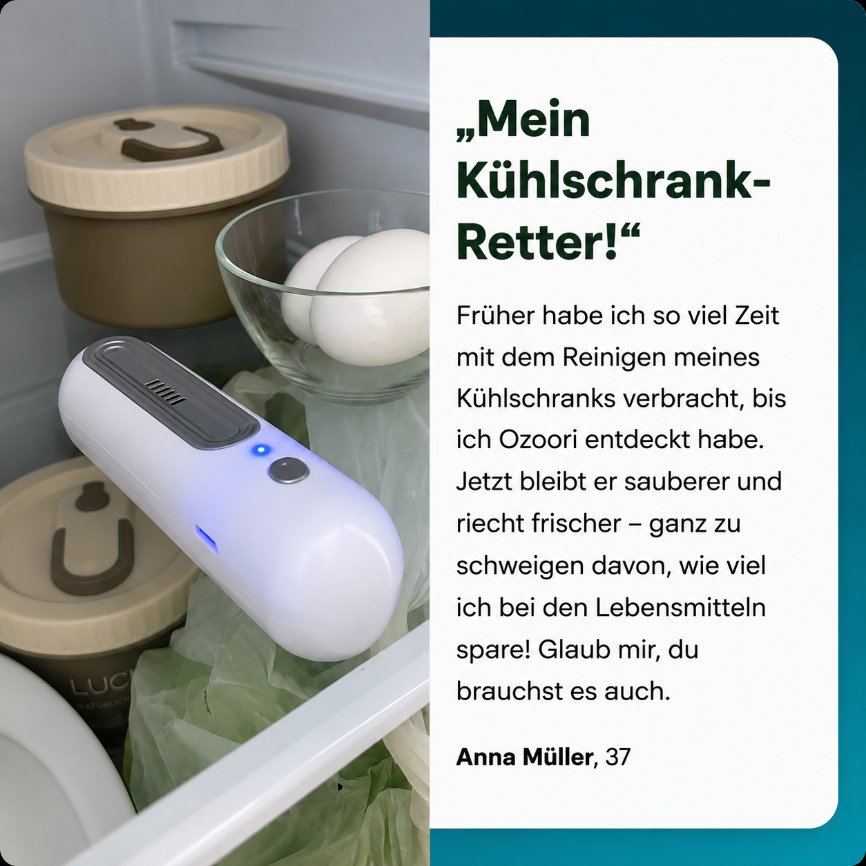 Ozoori™ – Ihr Kühlschrank bleibt frisch, sauber und geruchsfrei