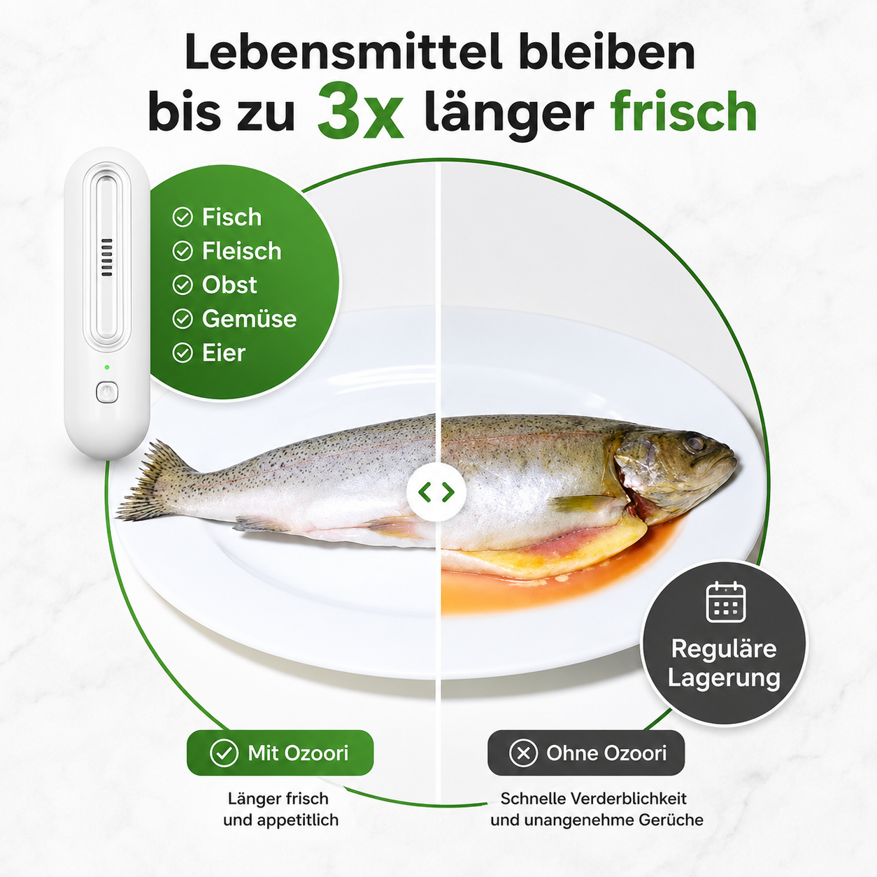 Ozoori™ – Ihr Kühlschrank bleibt frisch, sauber und geruchsfrei